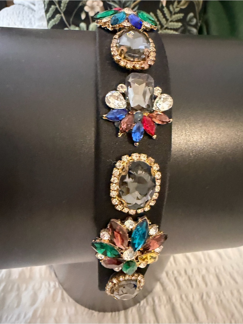 Multicolor Crystal Statement Headband - Sparkling Accent